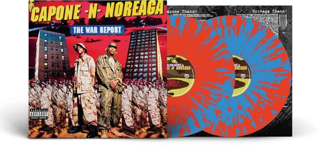 Capone-N-Noreaga - War Report (Clear LP Vinyl With Red & Blue Splatter)