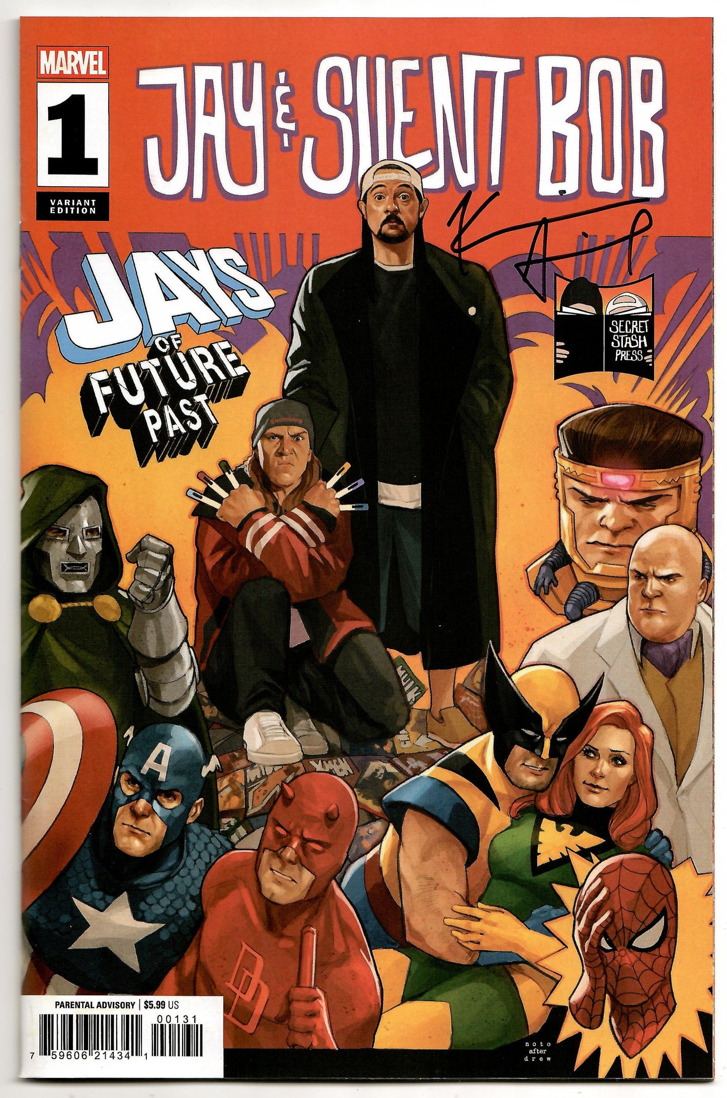 Jay & Silent Bob Jays Of Future Past #1 C Phil Noto Dogma Homage Variant SIGNED Kevin Smith (06/10/2026) Marvel