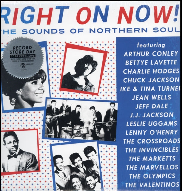 Various Artists - Right On Now! The Sounds Of Northern Soul (Red White & Blue Swirl LP Vinyl)