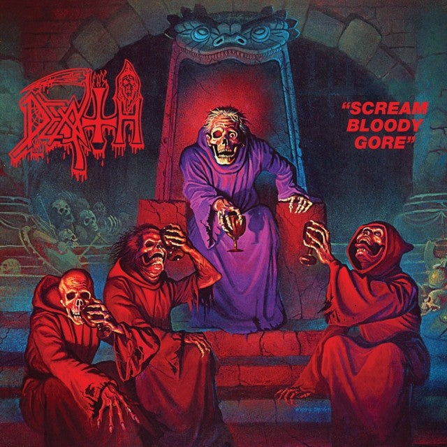 Scream Bloody Gore (Neon Violet, Bone White & Red Tri Color Merge With Splatter LP Vinyl)