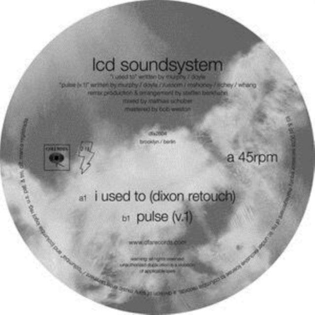 Lcd Soundsystem - I Used To (Dixon Rework B/W Pulse V.1) - 12 Inch Vinyl