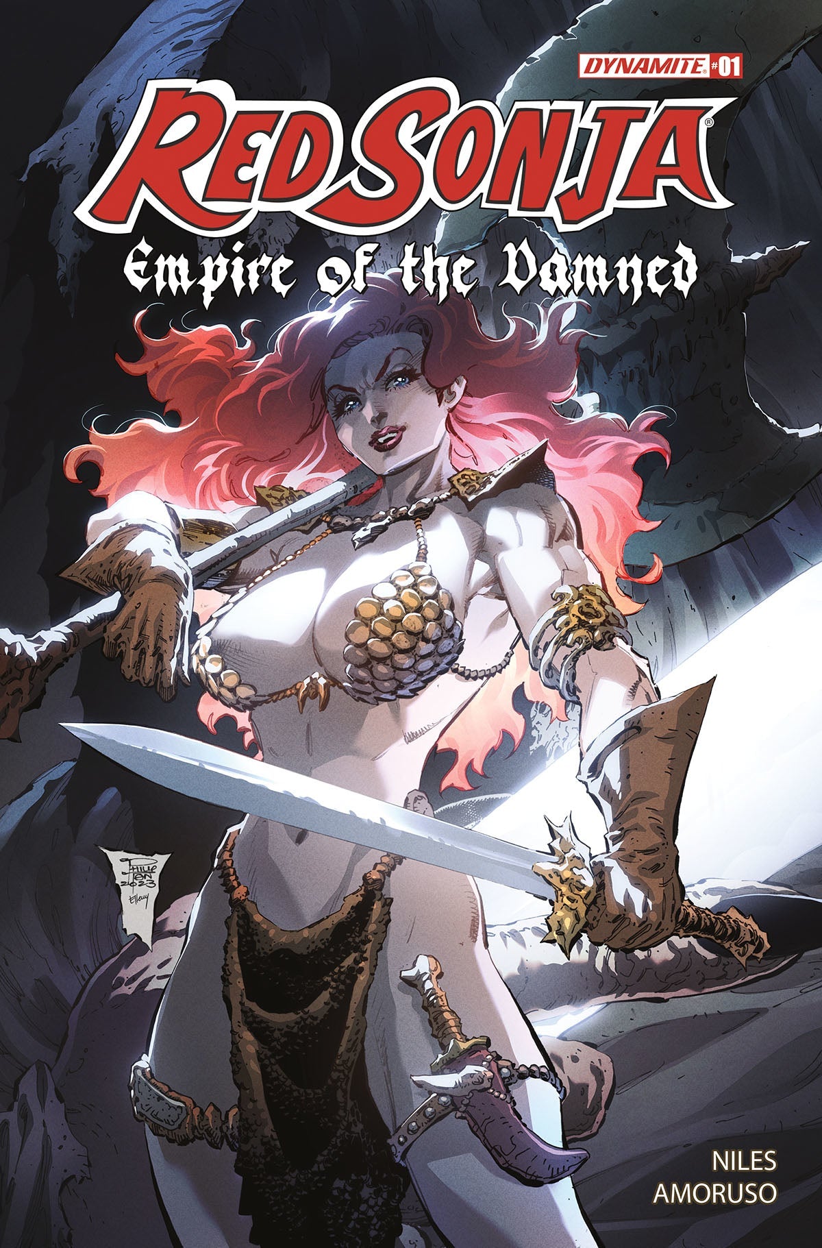 Red Sonja Empire Damned #1 I 1:7 Philip Tan Original Variant (04/03/2024) Dynamite