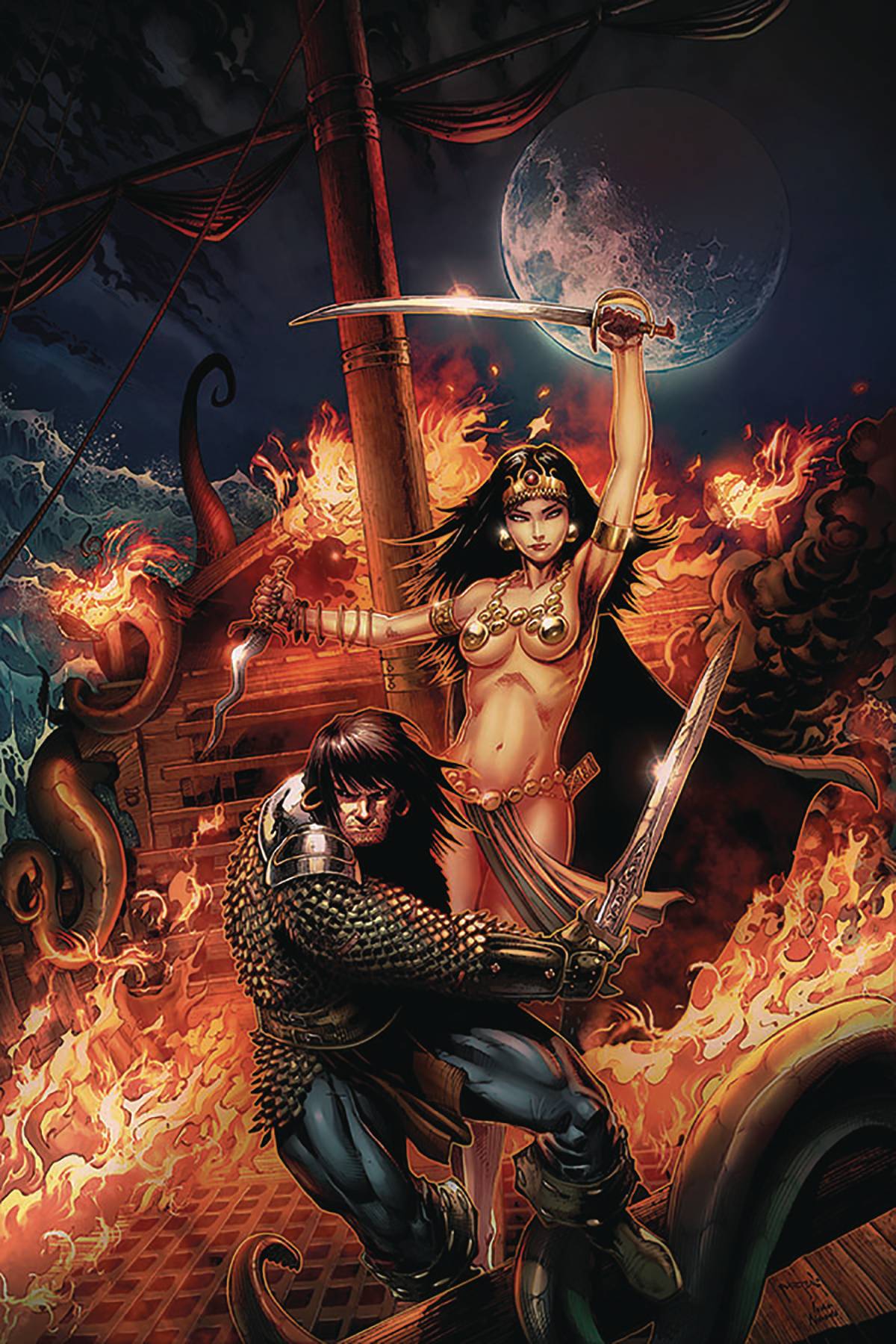 CIMMERIAN QUEEN OF BLACK COAST #1 A JASON METCALF (MR) (03/04/2020) ABLAZE