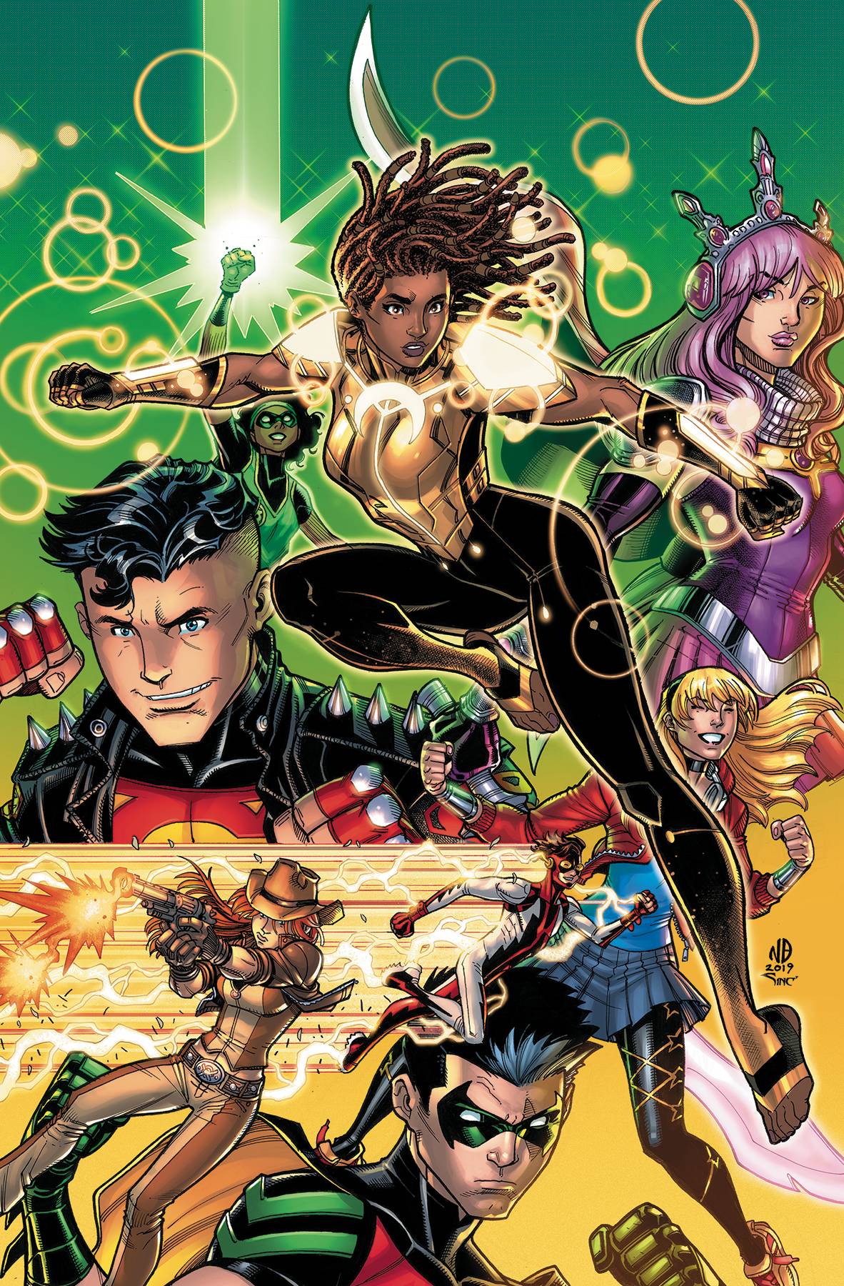YOUNG JUSTICE #11 B Nick Bradshaw CARD STOCK Variant Naomi (12/04/2019) DC