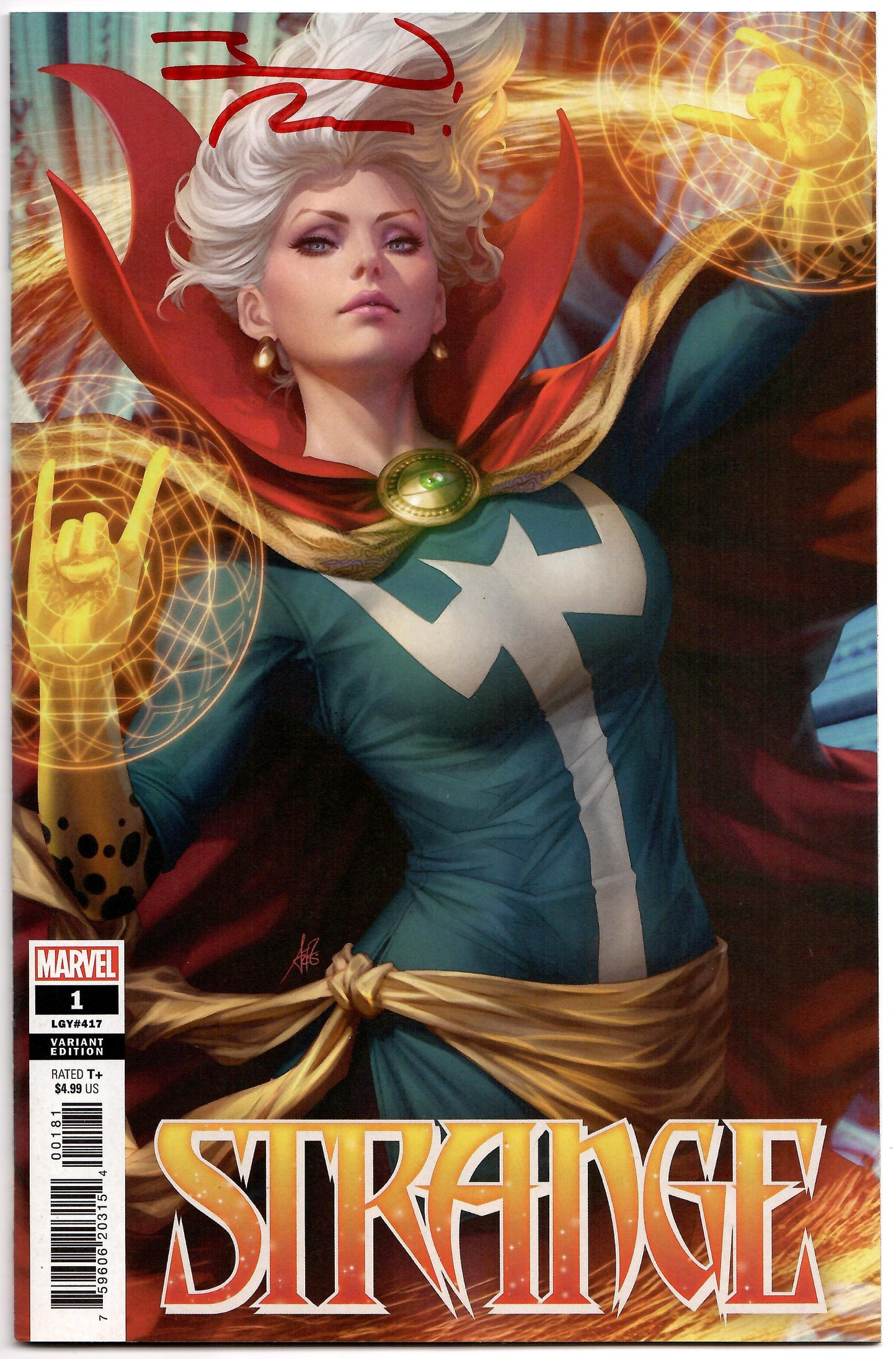 Strange #1 Marvel 2022 Stanley Artgerm Lau SIGNED Jed MacKay Variant