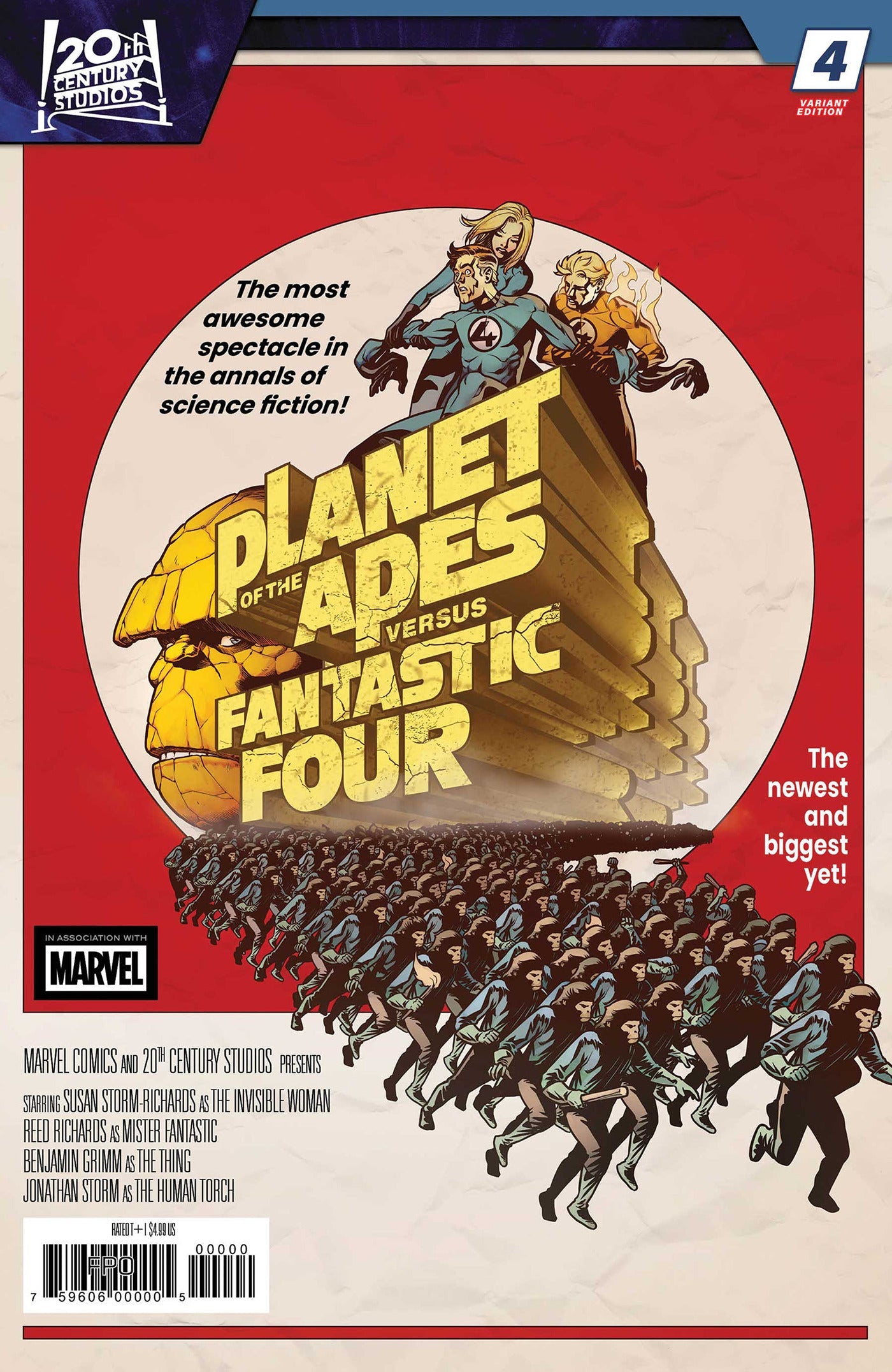 Planet Of The Apes Vs Fantastic Four #4 E Pere Perez Movie Homage Variant (05/27/2026) Marvel