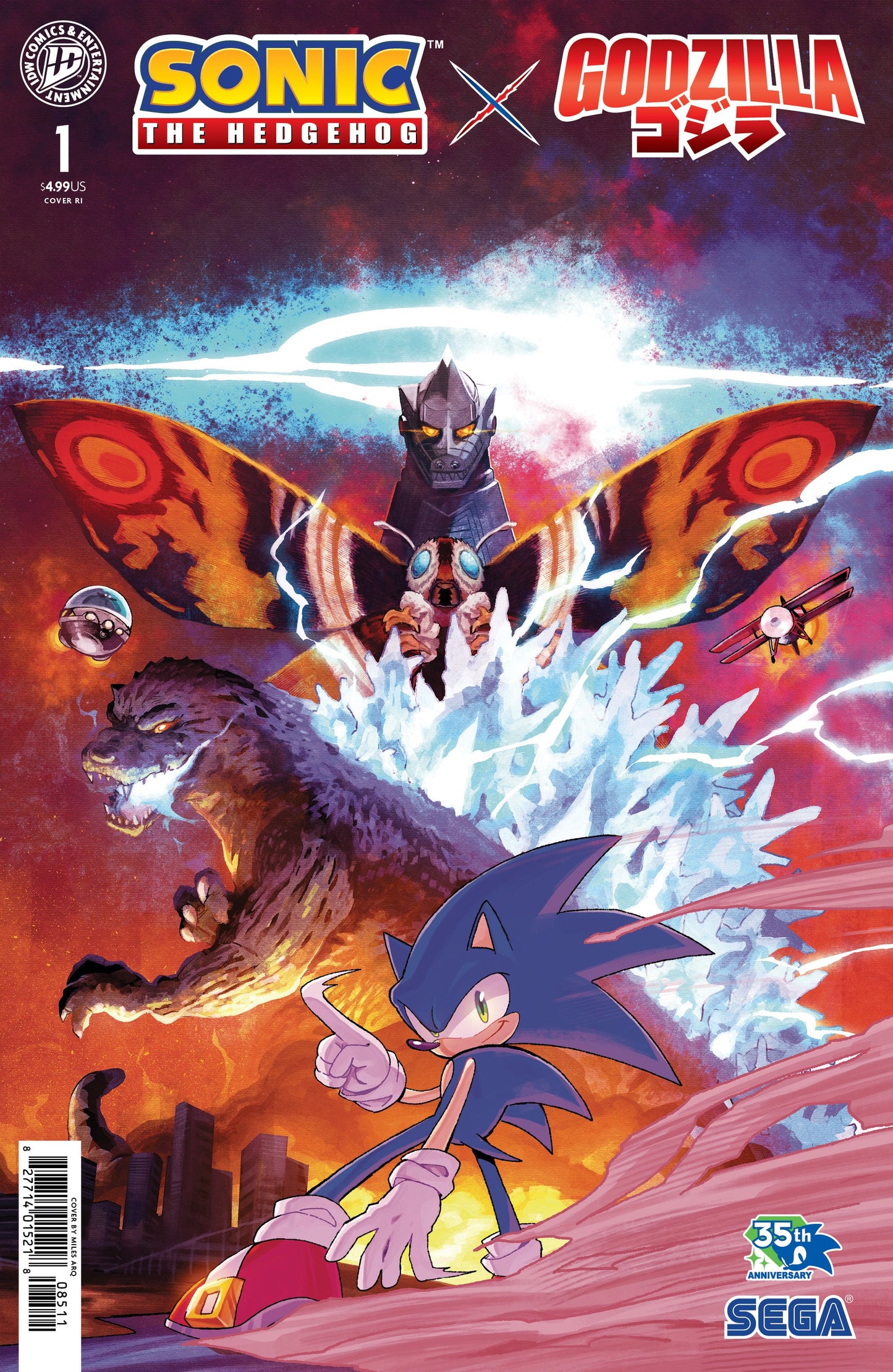 Sonic The Hedgehog X Godzilla #1 G 1:50 Arq (07/15/2026) Idw