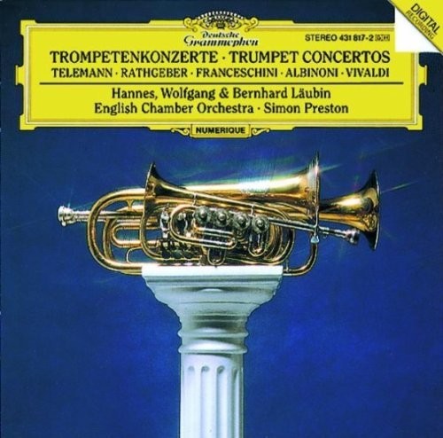 the album cover for Hannes Läubin - Trumpet Concerti