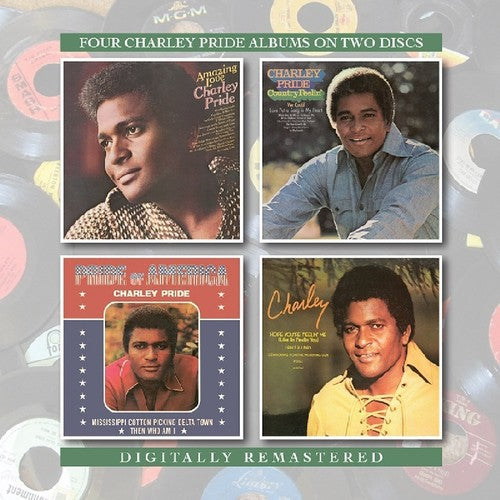the album cover for Charley Pride - Amazing Love / Pride of America / Charley