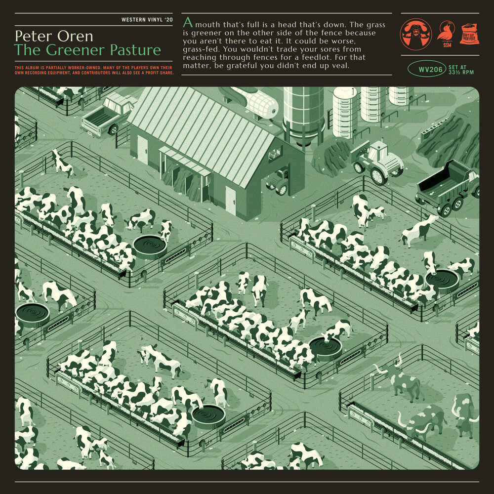 the album cover for Peter Oren - The Greener Pasture (Color Vinyl)