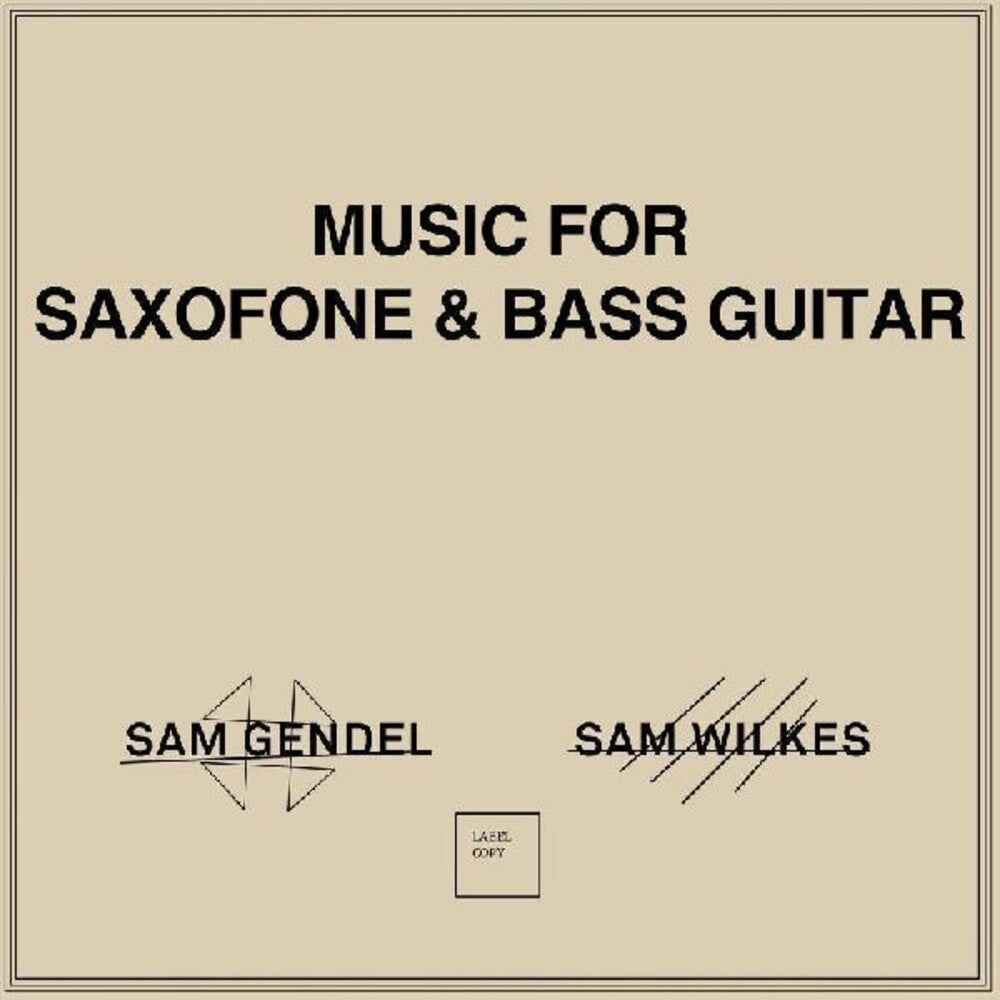 the album cover for Sam Gendel / Wilkes,Sam - Music For Saxofone & Bass Guitar
