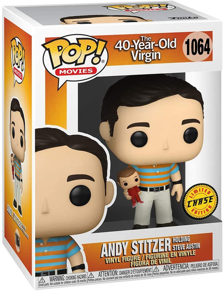 40 Year Old Virgin Funko Pop! Movies: 40 Year Old Virgin - Andy Holding Oscar (Styles May Vary) [Action Figure]
