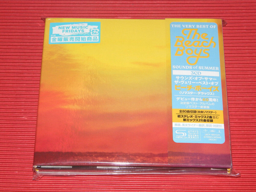 the album cover for The Beach Boys - Sounds of Summer / The Very Best of The Beach Boys - Remastered SHM-Deluxe
