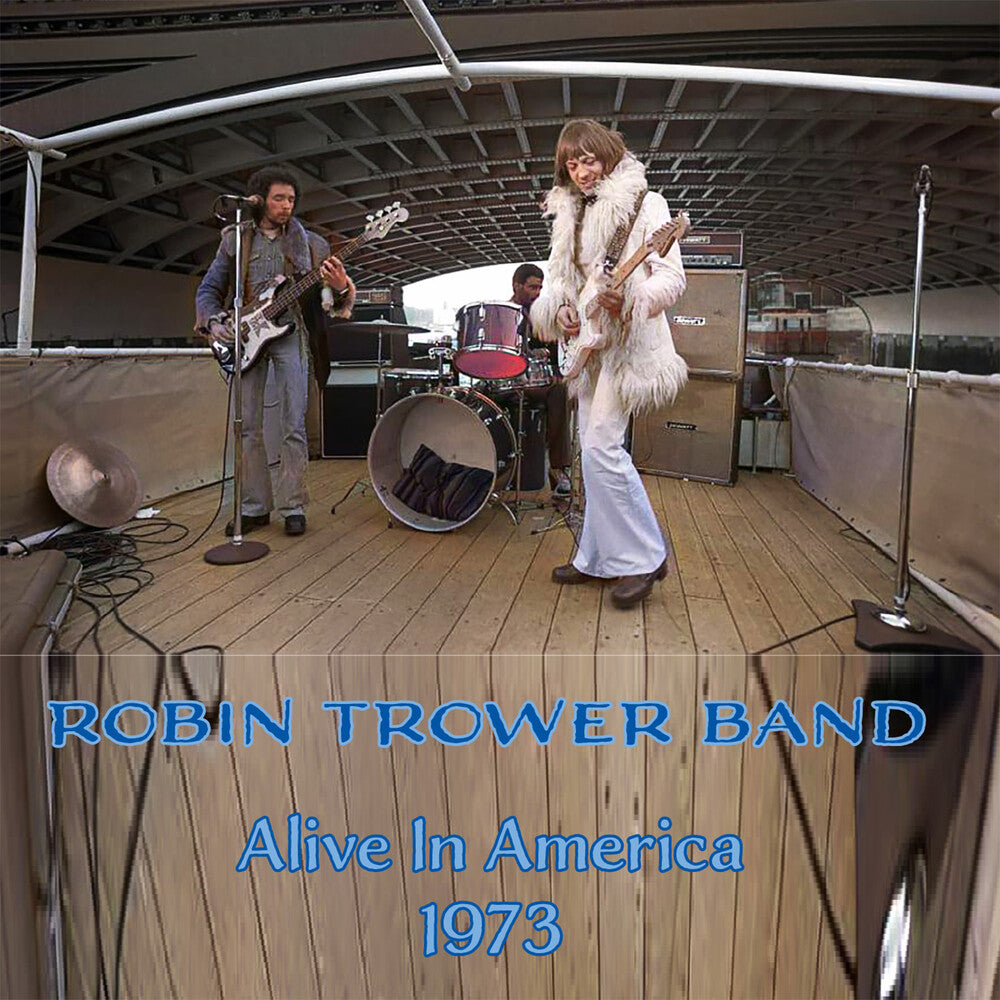 the album cover for Robin Trower Band - Alive In America