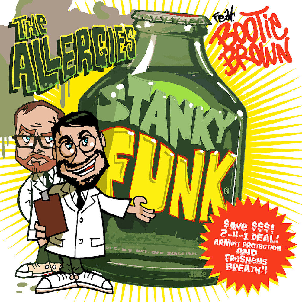 the album cover for The Allergies - Stanky Funk (Feat. Bootie Brown)