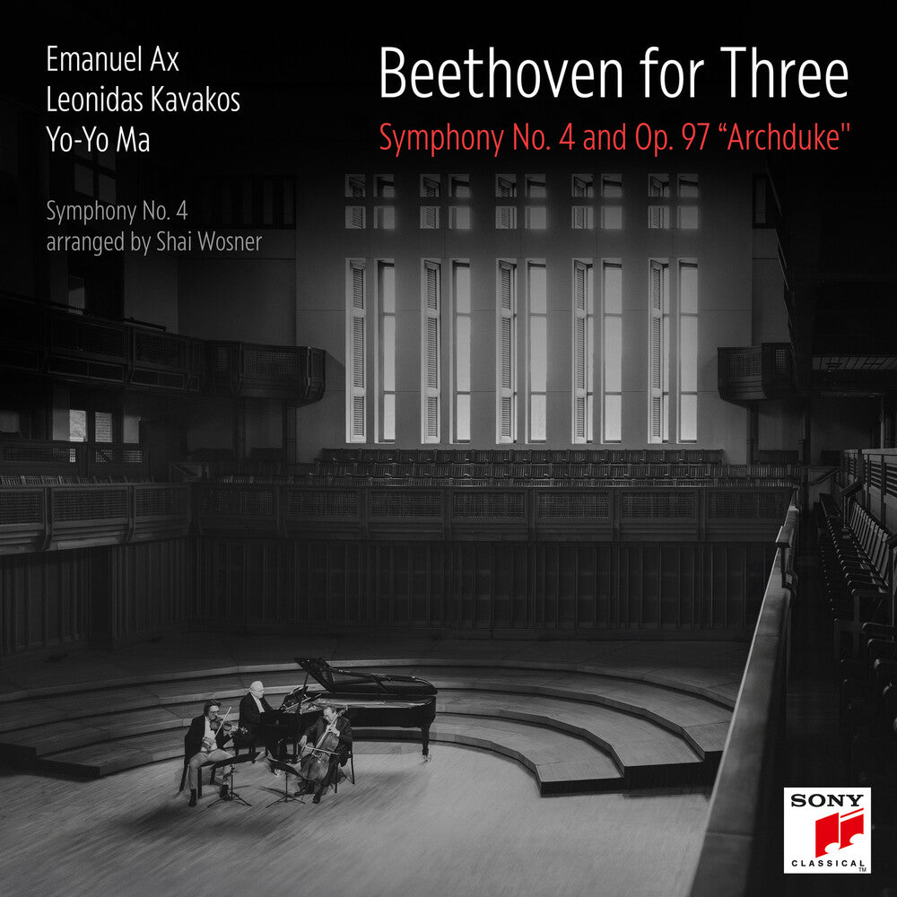 the album cover for Emanuel Ax / Kavakos,Leonidas / Ma,Yo-Yo - Beethoven For Three: Sym 4 & Op 97 Archduke