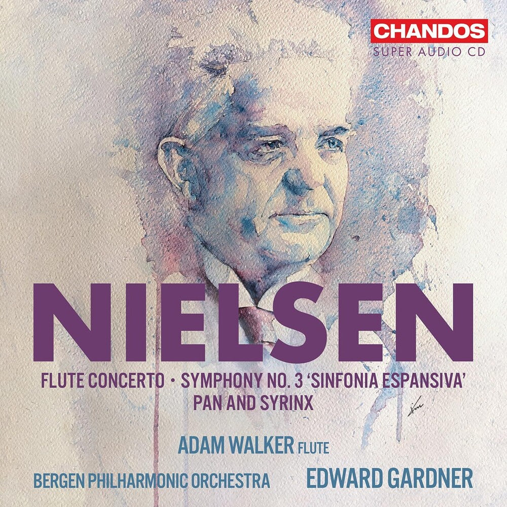 the album cover for Nielsen / Walker / Bergen Philharmonic Orchestra - Flute Concerto Symphony No. 3 Pan & Syrinx (Hybr)