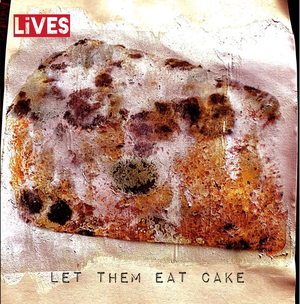 the album cover for Lives - Let Them Eat Cake - Red, White & Blue Splatter Vinyl