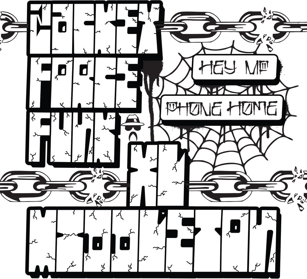 the album cover for Zackey Force Funk & XL Middleton - Hey MF b/w Phone Home