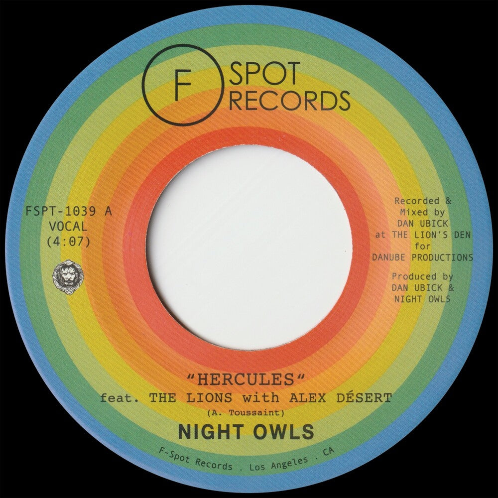 the album cover for Night Owls - Hercules (feat. Alex Desert & The Lions) b/w Tell It Like It Is (feat. Asdru Sierra)