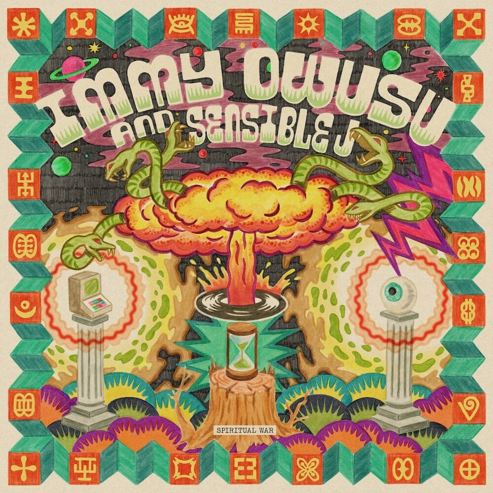 the album cover for Immy Owusu & Sensible J - Spiritual War
