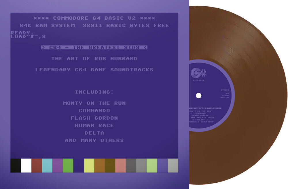 the album cover for Rob Hubbard (Brwn) (Colv) (Ltd) (Fra) - C64 Greatest Sids: Art Of Rob Hubbard - Brown