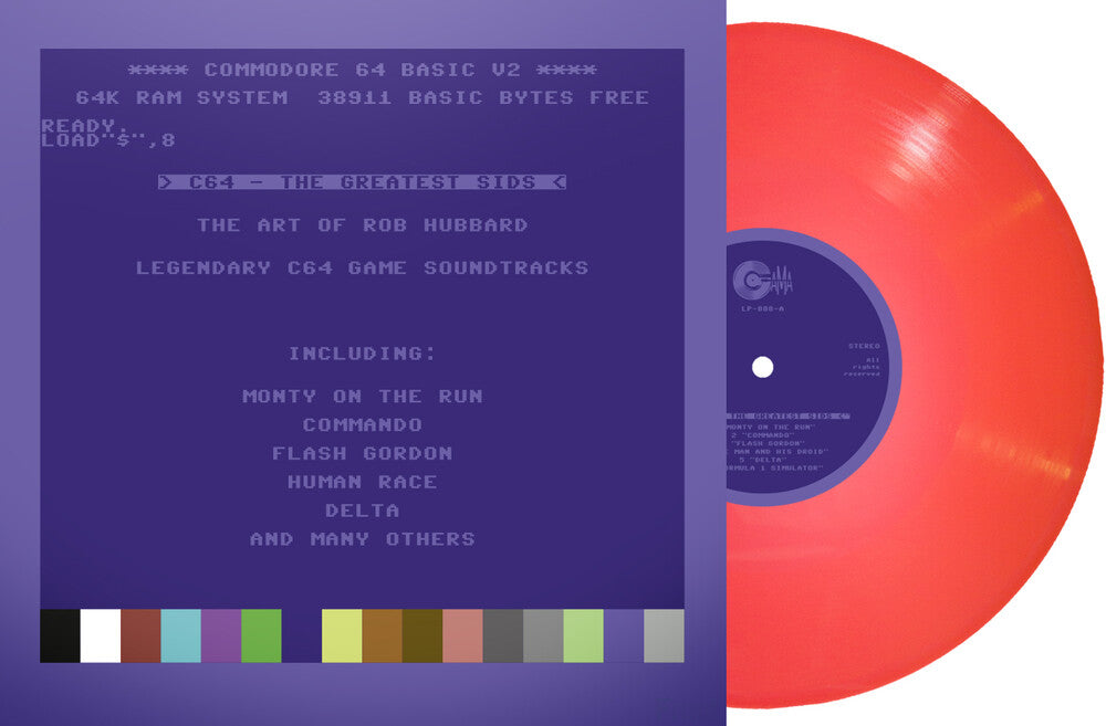 the album cover for Rob Hubbard (Colv) (Ltd) (Red) (Fra) - C64 Greatest Sids: Art Of Rob Hubbard - Light Red