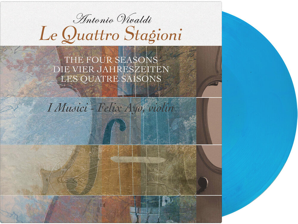 the album cover for Vivaldi / Felix Ayo / I Musici - Vivaldi: Four Seasons - Crystal Clear & Blue Vinyl