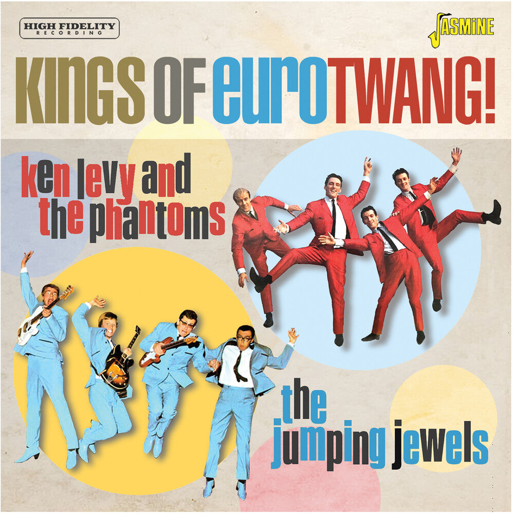 the album cover for Ken Levy & The Phantoms / Jumping Jewels - Kings Of Eurotwang (Uk)