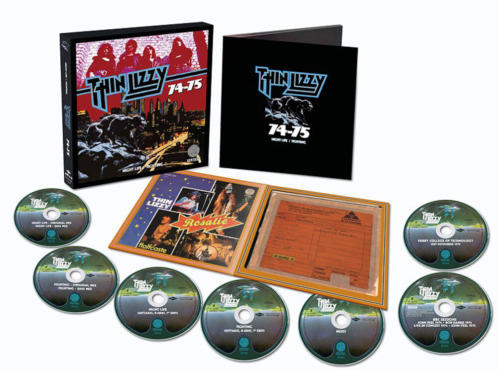 the album cover for Thin Lizzy - Nightlife / Fighting Box Set - Limited Edition
