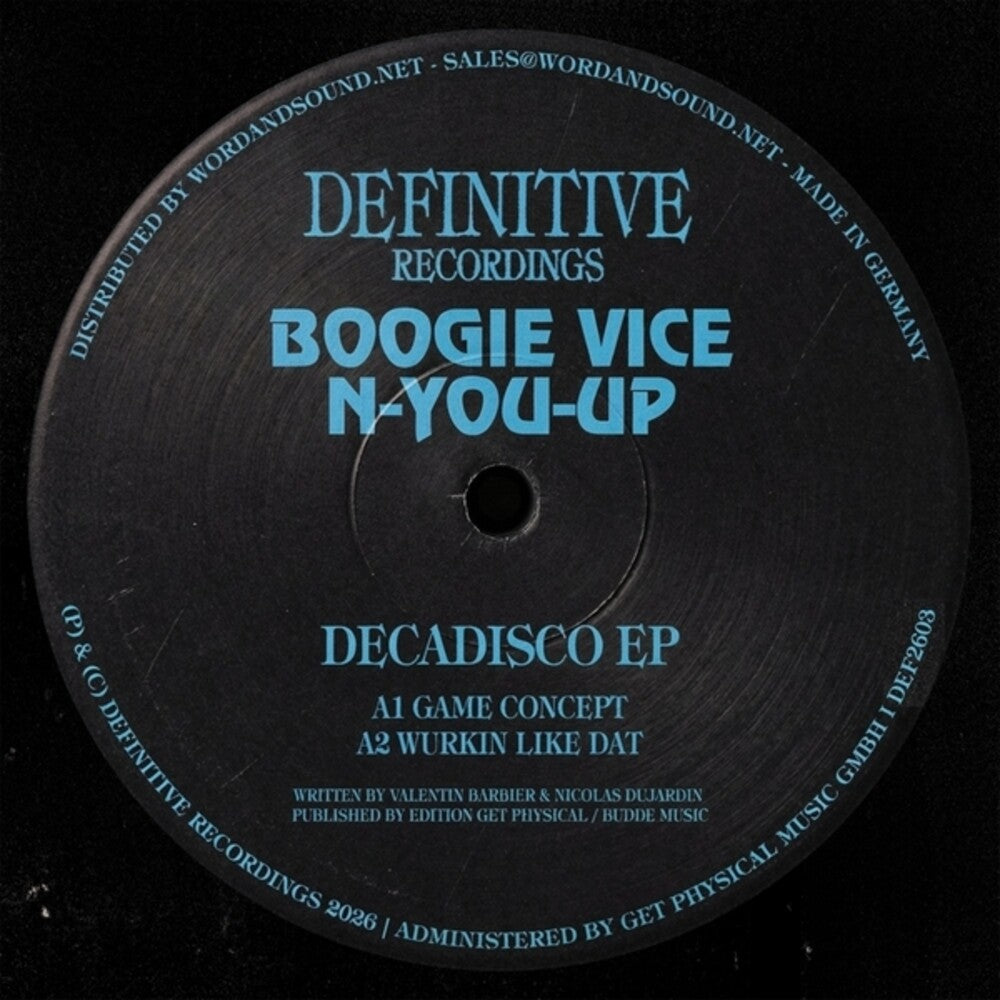 the album cover for Boogie Vice / N-You-Up - Decadisco