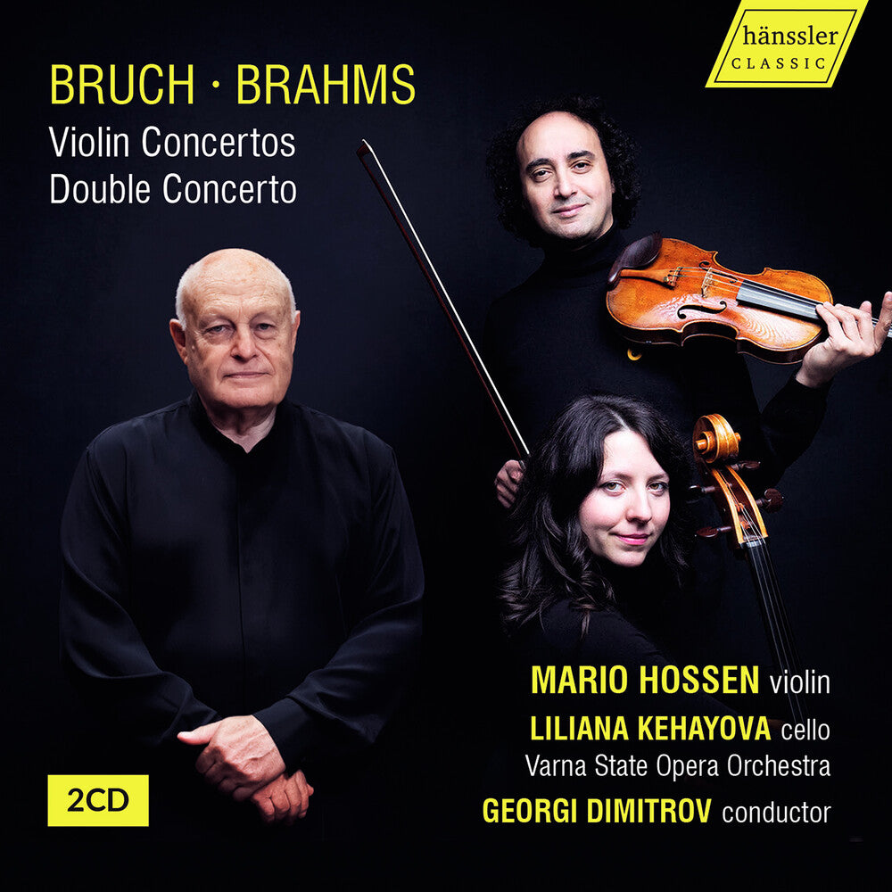 the album cover for Mario Hossen - Brauch & Brahms: Violin Cons Double Concerto