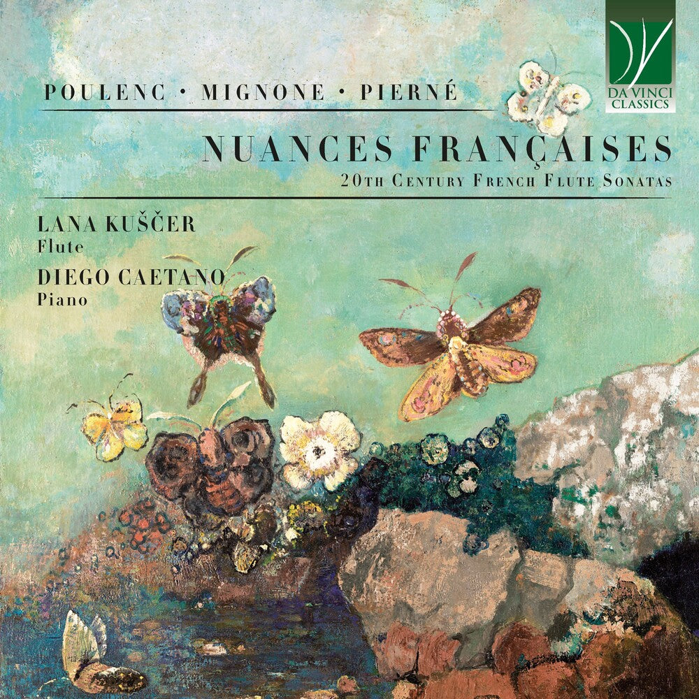 the album cover for Lana Kuscer / Caetano,Diego - Nuances Francaises: 20th Century French Flute Son
