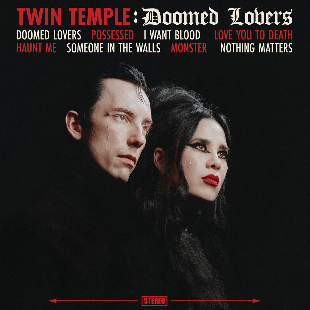 the album cover for Twin Temple - Doomed Lovers (red Opaque Vinyl)