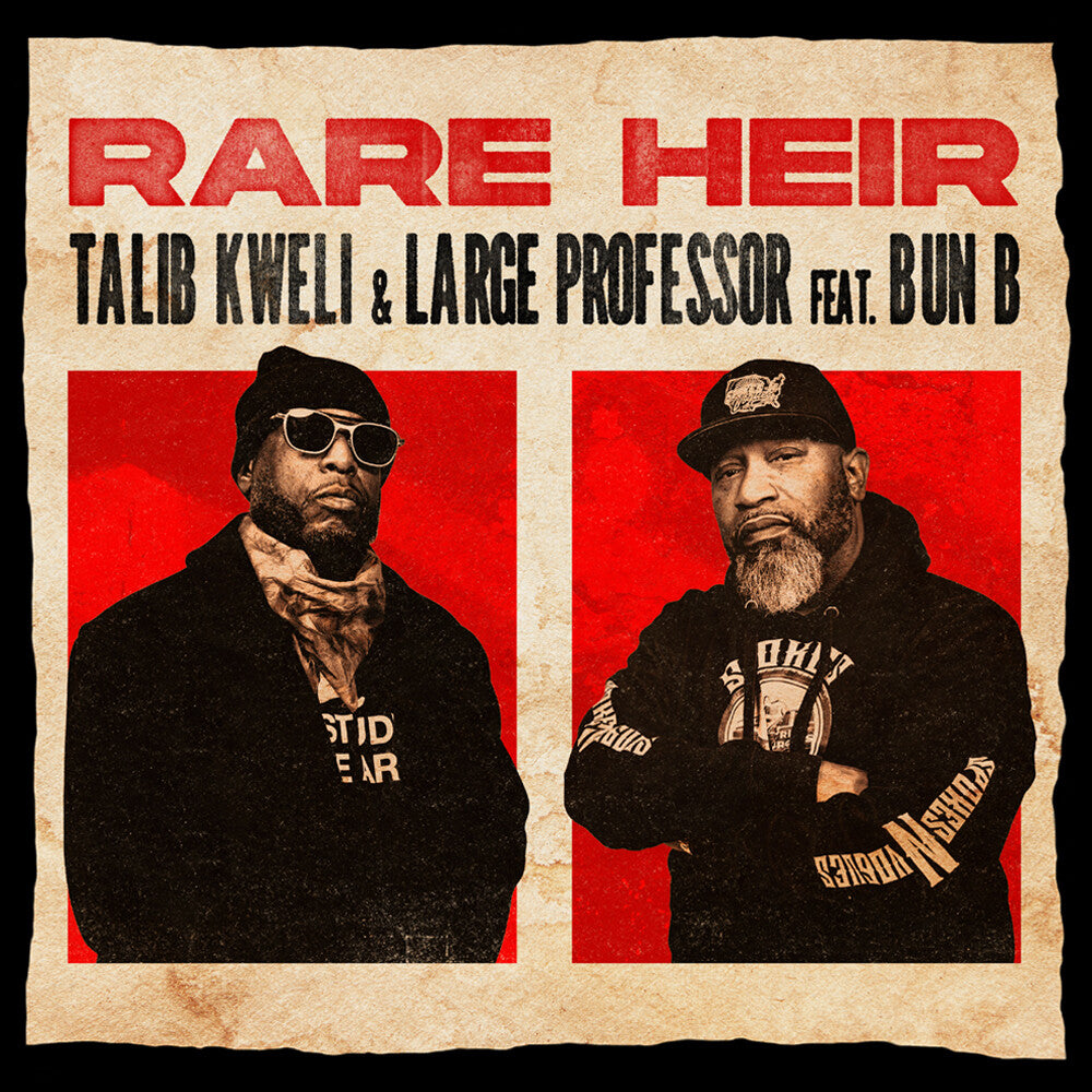 the album cover for Talib Kweli & Large Professor Feat. Bun B - Rare Heir