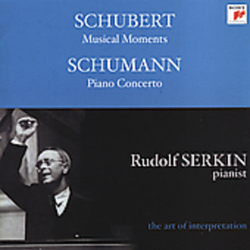 the album cover for SCHUBERT/SCHUMANN - Musical Moments / Cto in A minor for Piano & Orch