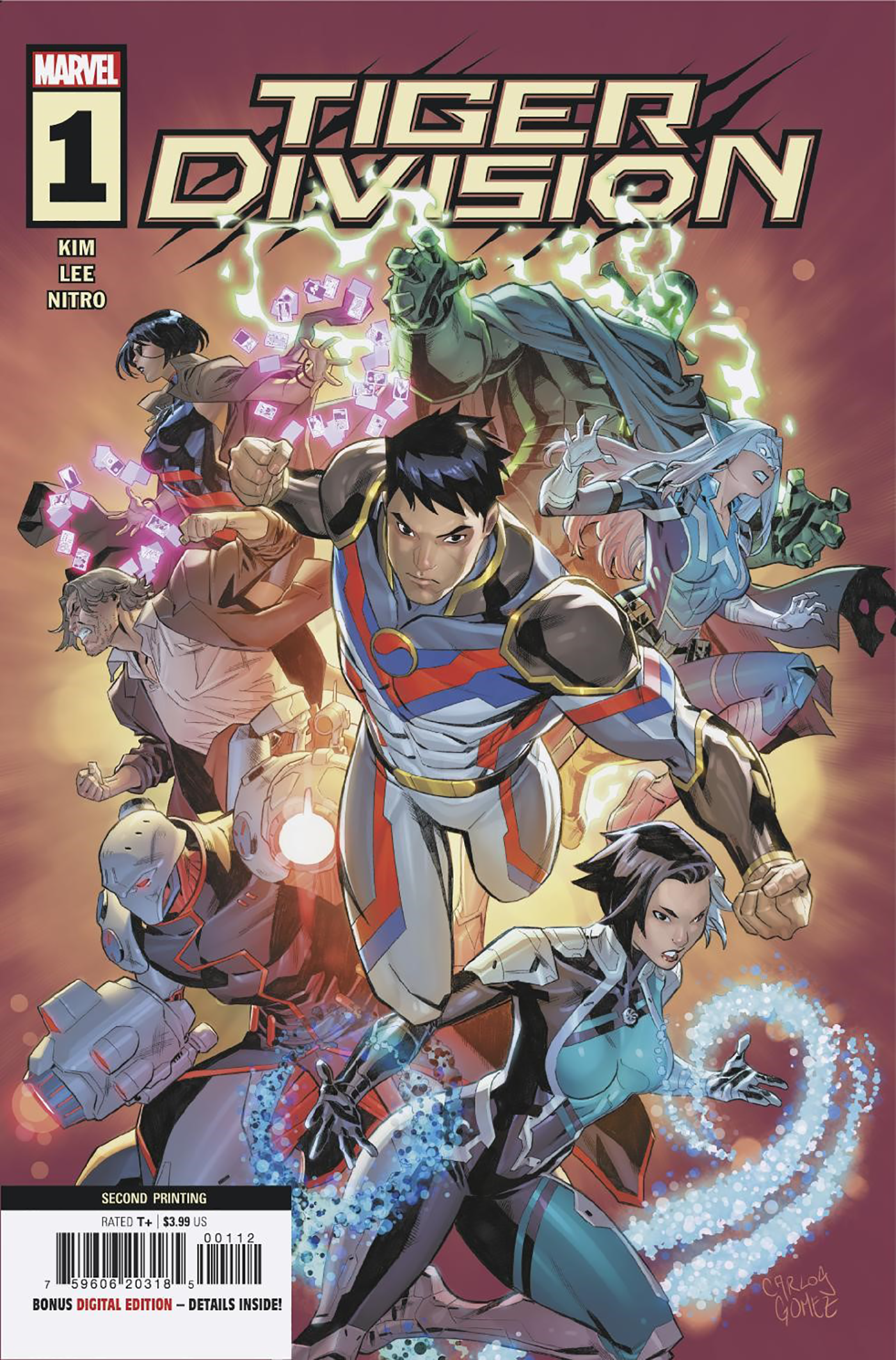 Tiger Division #1 2nd Print Carlos Gomez Variant (12/28/2022) Marvel