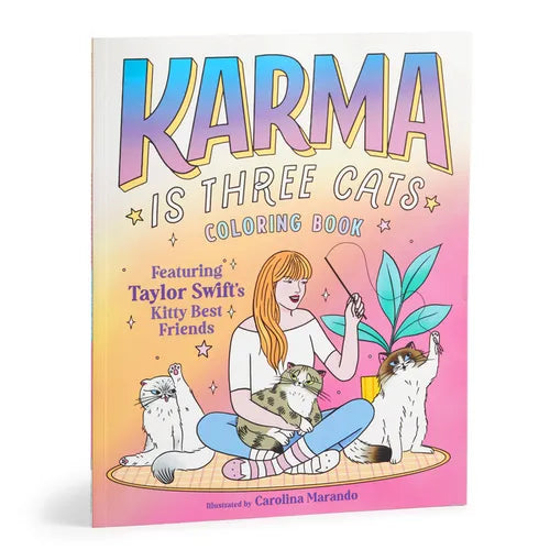 Karma Is Three Cats Coloring Book