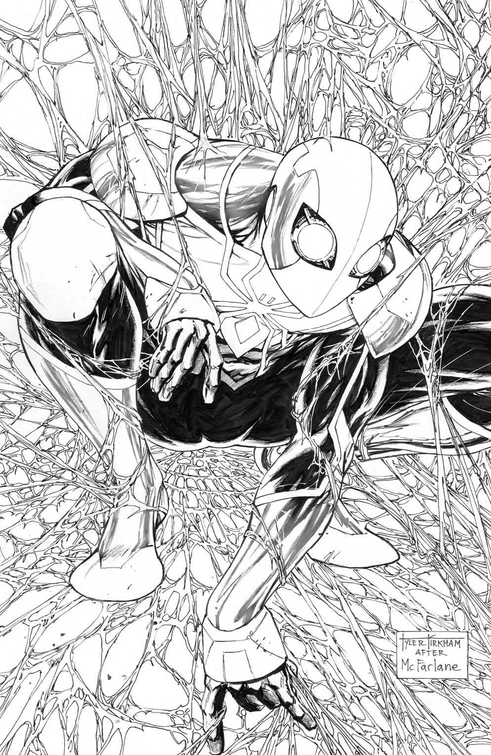 Amazing Spider-Man #61 #62 Tyler Kirkham Sketch BW 1 300 Homage Variant (04/21/2021) Marvel