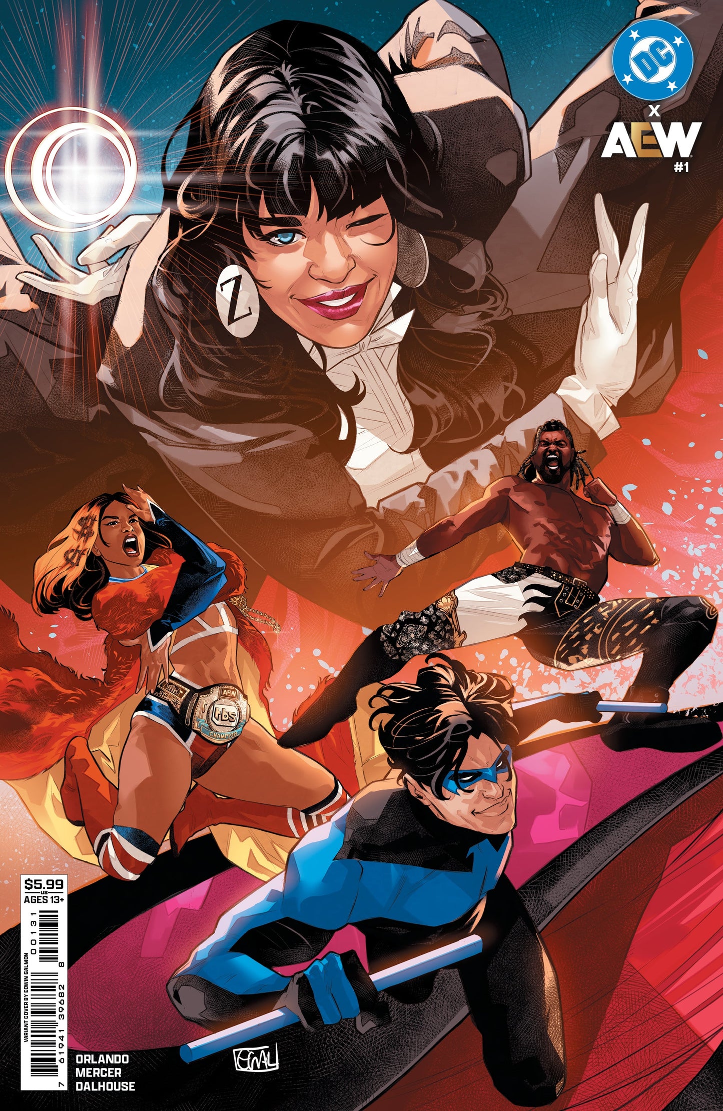 Dc X Aew #1 (Of 2) C Edwin Galmon Variant (02/04/2026) Dc