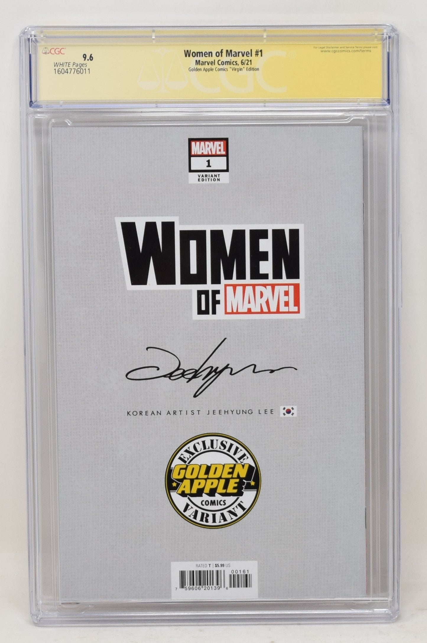 Women of Marvel Variant Virgin Jeehyung Lee 2021 Marvel CGC SS 9.6