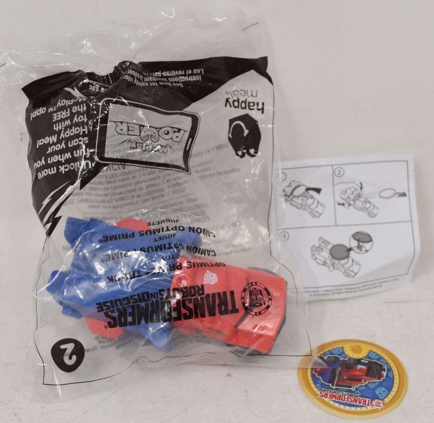 Transformers RID Optimus Prime Truck Happy Meal Toys 2016 MOC New