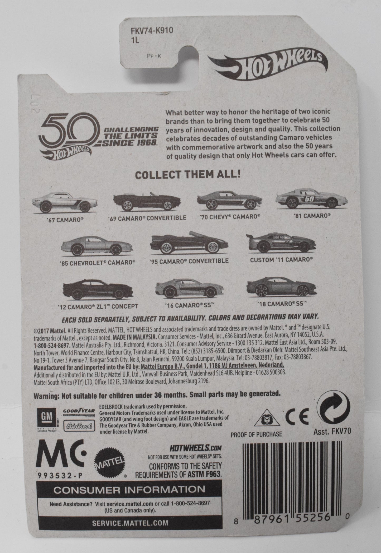 Hot Wheels 81 Camaro All Hustle 4/10 DieCast Car New
