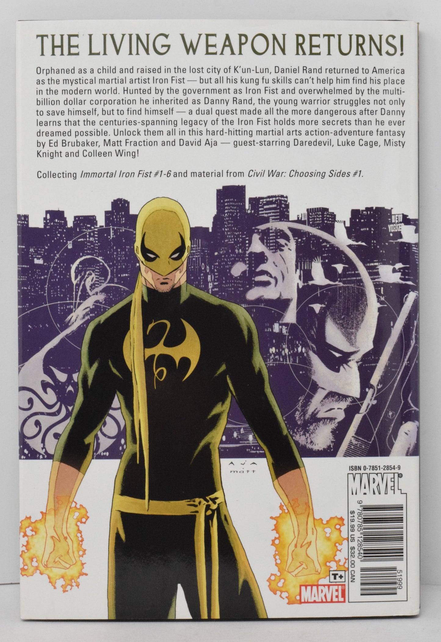 Immortal Iron Fist 1 HC Marvel 2007 VF 1 - 6 Ed Brubaker Matt Fraction