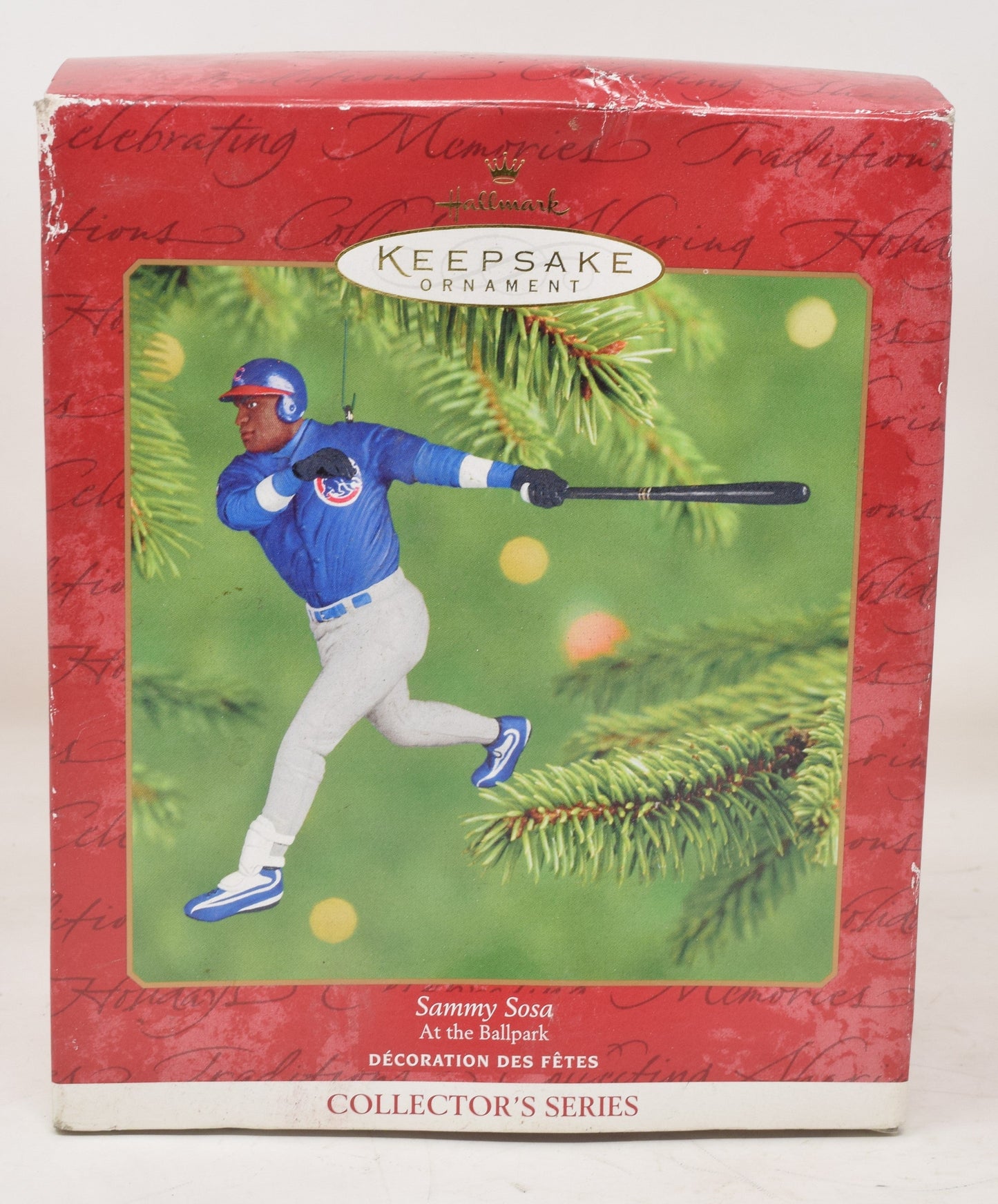 Hallmark Keepsake Ornament Sammy Sosa Baseball MLB Christmas Tree 2001 NIB