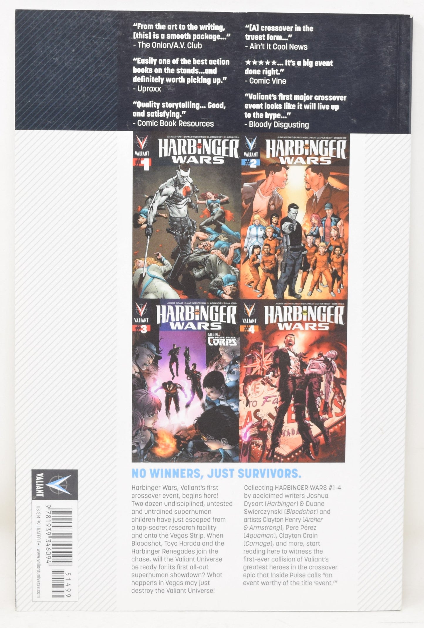 Harbinger Wars Vol 1 Valiant, Ent 2013 GN NM New