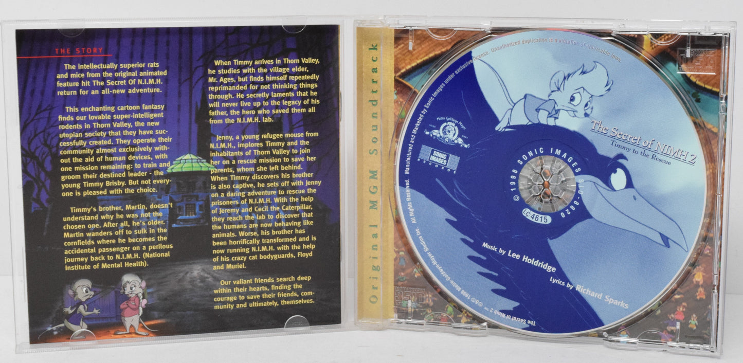 The Secret Of NIMH 2 Timmy To Rescue Soundtrack CD Lee Holdridge Sonic Images