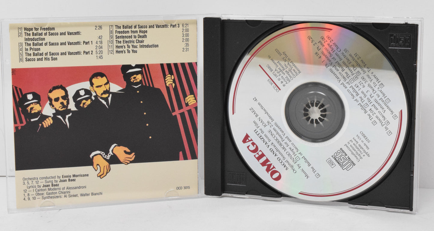 Sacco And Vanzetti Soundtrack CD Ennio Morricone Joan Baez Omega