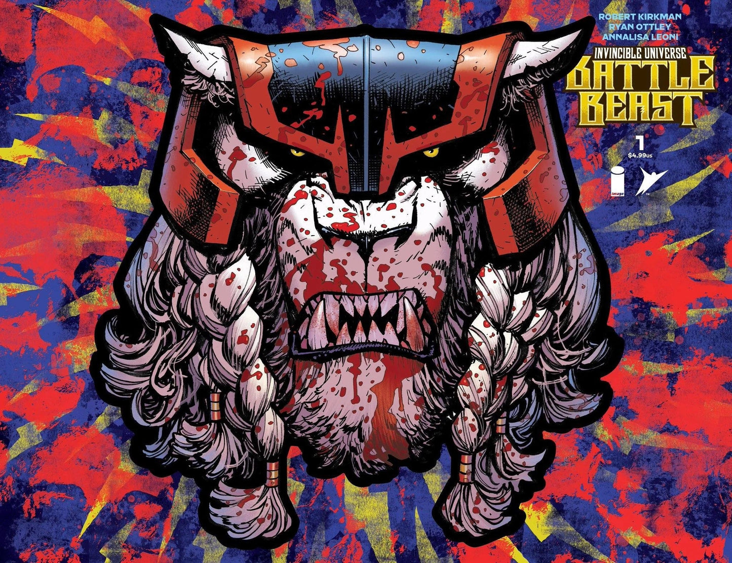 Invincible Universe Battle Beast #1 J Ryan Ottley & Annalisa Leoni Foil Die Cut Mask Variant (05/14/2025) Image
