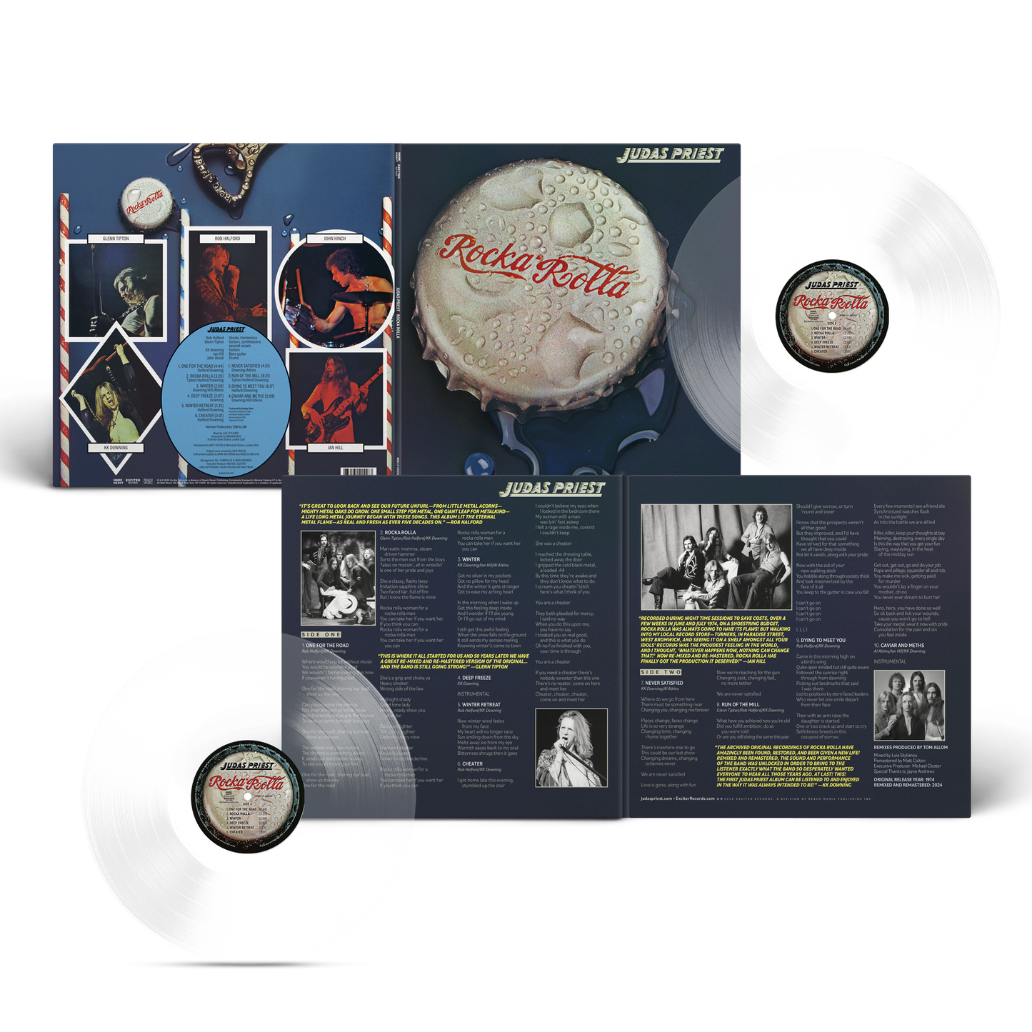 Judas Priest - Rocka Rolla 50th Anniversary Glass Clear Vinyl